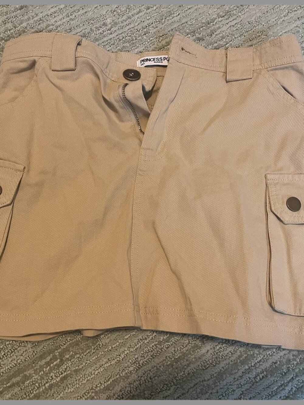 Beige Princess Polly Cargo Skirt size 4